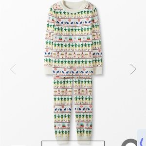 Hanna anderson elf Christmas pajama set medium